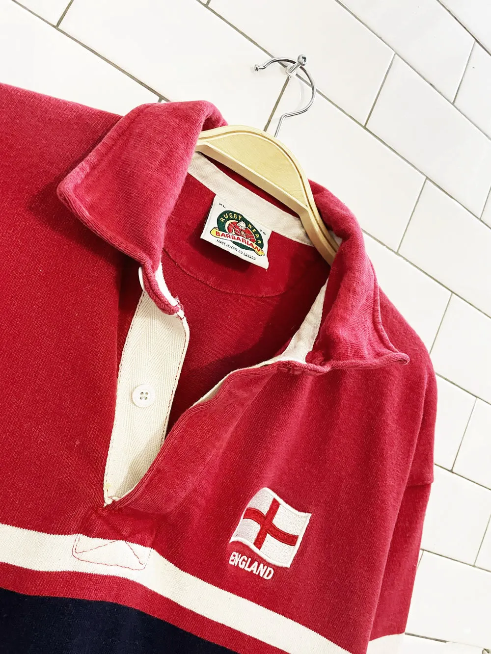 barbarian england world rugby jersey sold by Good Market Thrift Store product image thumbnail 3
