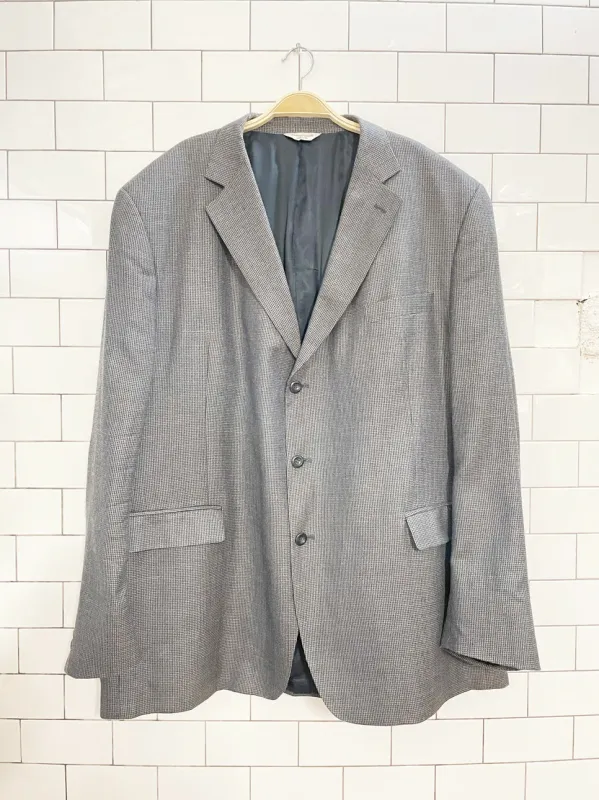 pronto uomo silk-wool menswear blazer | made in Chile sold by Good Market Thrift Store
