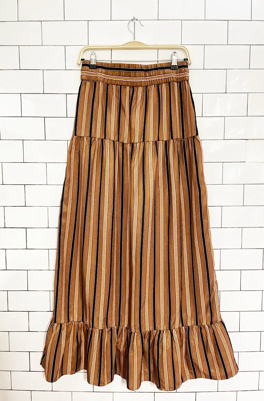 scotch & soda palm cove metallic boho tiered maxi skirt sold by Good Market Thrift Store product image thumbnail 5