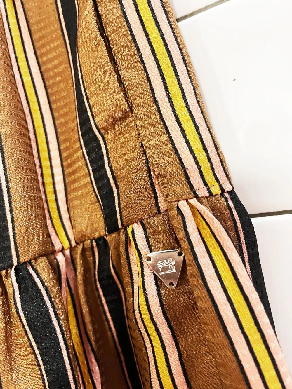 scotch & soda palm cove metallic boho tiered maxi skirt sold by Good Market Thrift Store product image thumbnail 2