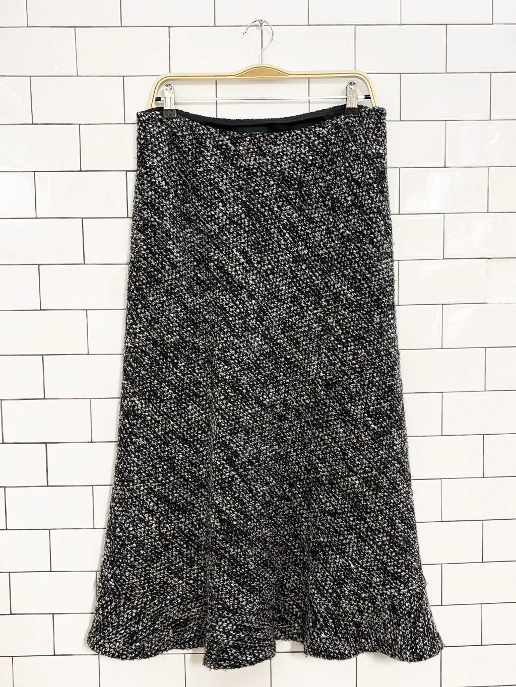 vintage hobbs wool-blend tweed maxi skirt sold by Good Market Thrift Store