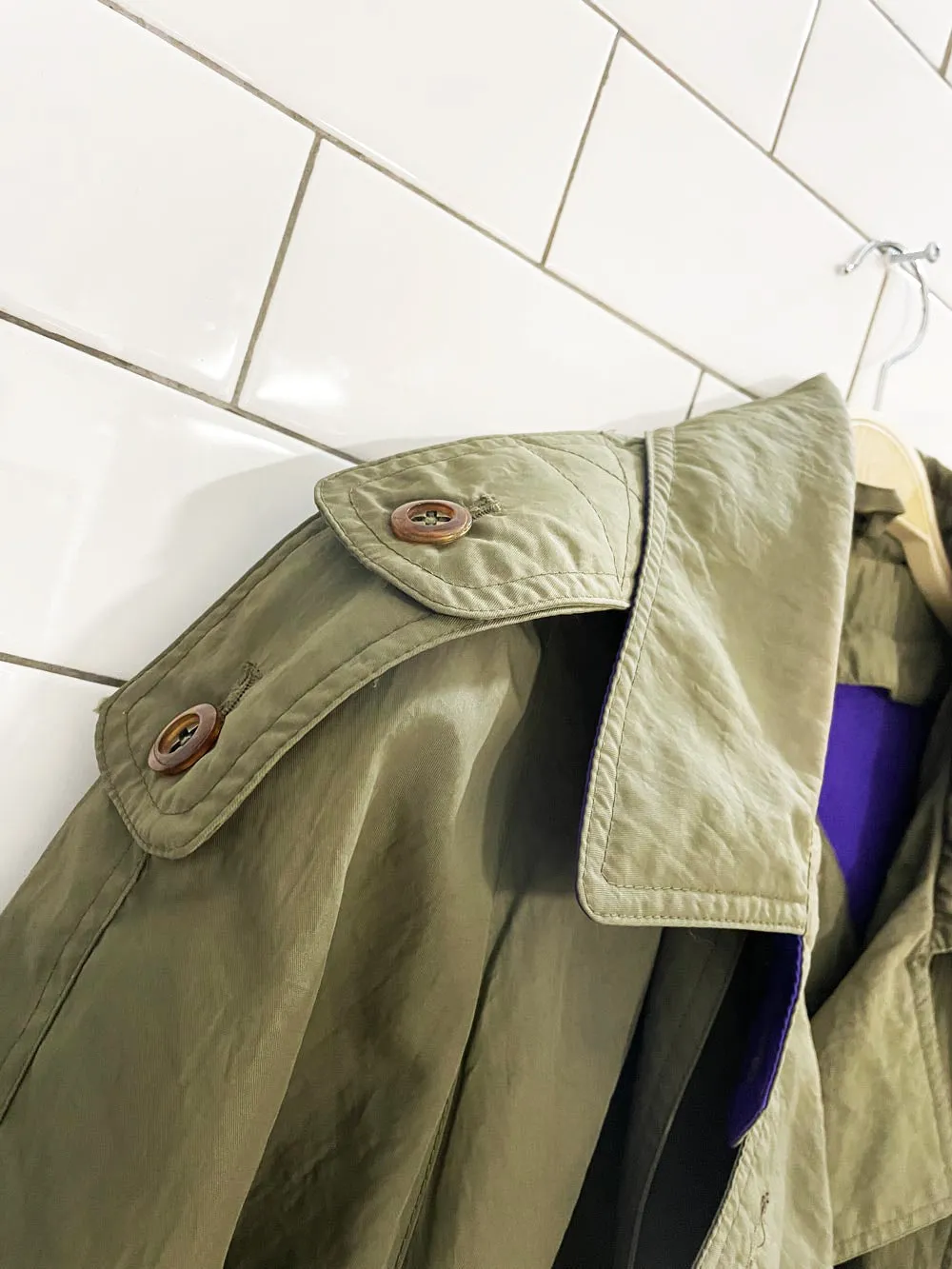 vintage 90s j gallery classic belted trench coat | removable liner sold by Good Market Thrift Store product image thumbnail 3