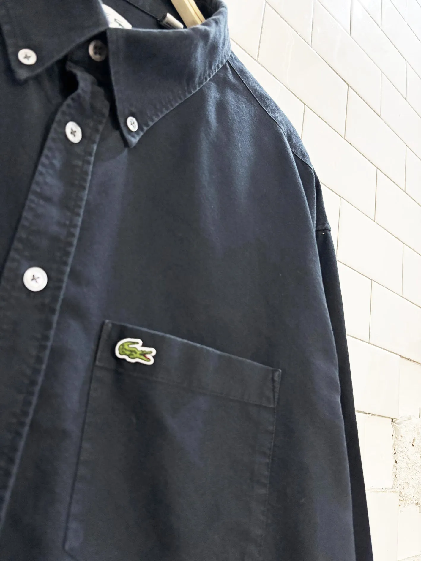 lacoste regular fit button down shirt sold by Good Market Thrift Store product image thumbnail 2