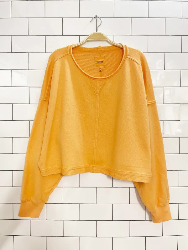 aerie oversized boxy loopback sweatshirt sold by Good Market Thrift Store