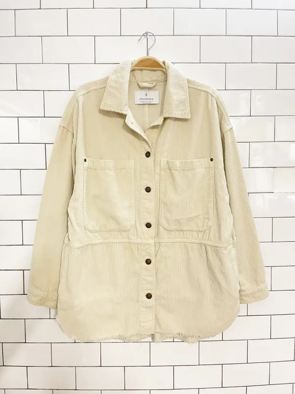 stradivarius chunky cord shirt jacket sold by Good Market Thrift Store