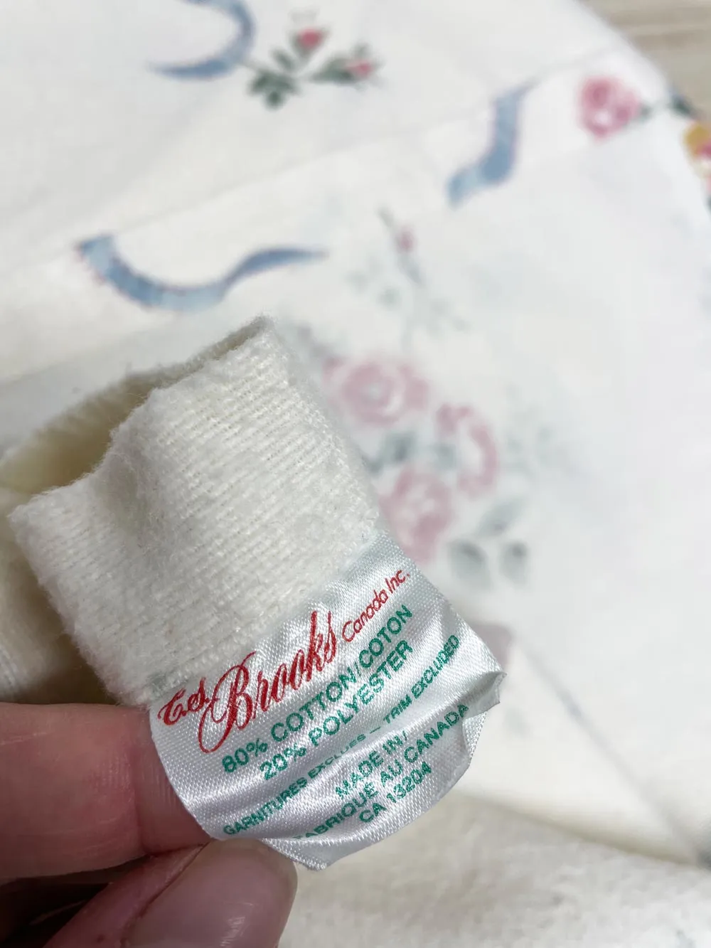 vintage cs brooks floral flannel sheet set | full sold by Good Market Thrift Store product image thumbnail 3