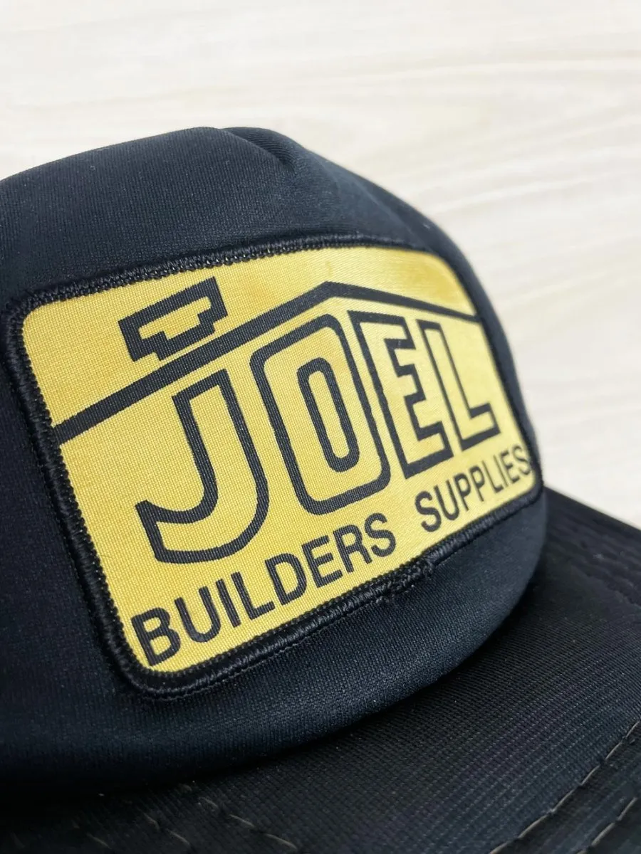 vintage 80s joel construction snap back trucker hat sold by Good Market Thrift Store product image thumbnail 2