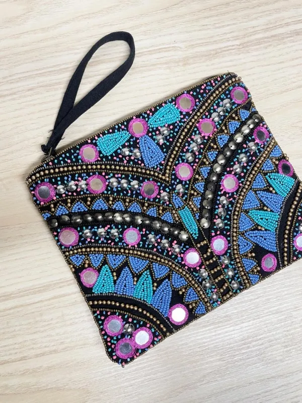 clements ribeiro boho beaded clutch sold by Good Market Thrift Store
