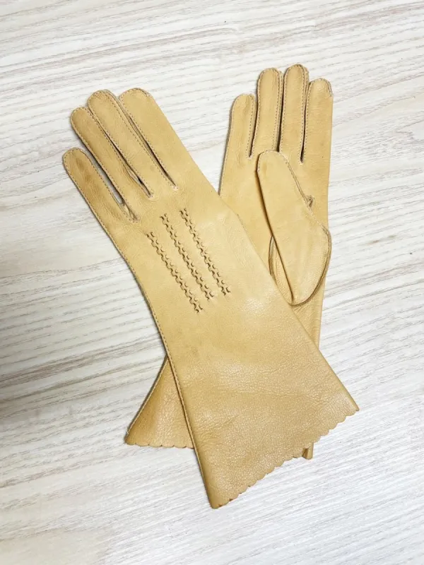 vintage natural leather driving gloves | unlined sold by Good Market Thrift Store