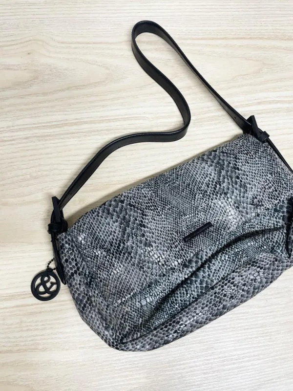 y2k frankie & johnnie faux snakeskin shoulder bag sold by Good Market Thrift Store