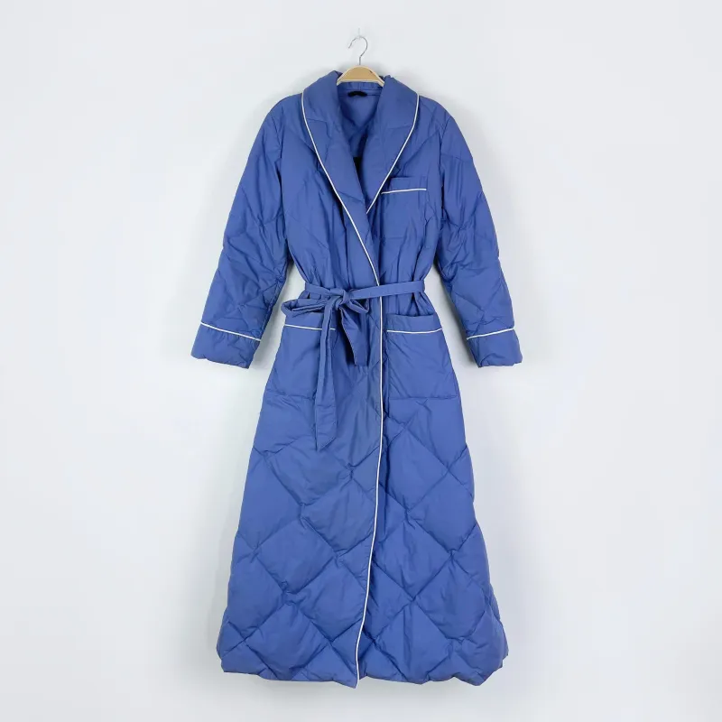 vintage 80s eddie bauer down puffer housecoat jacket sold by Good Market Thrift Store