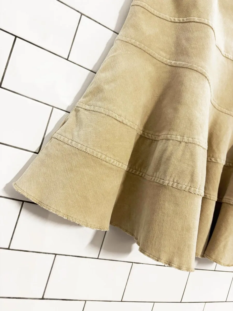 y2k dkny jeans corduroy knee-length skirt sold by Good Market Thrift Store product image thumbnail 3