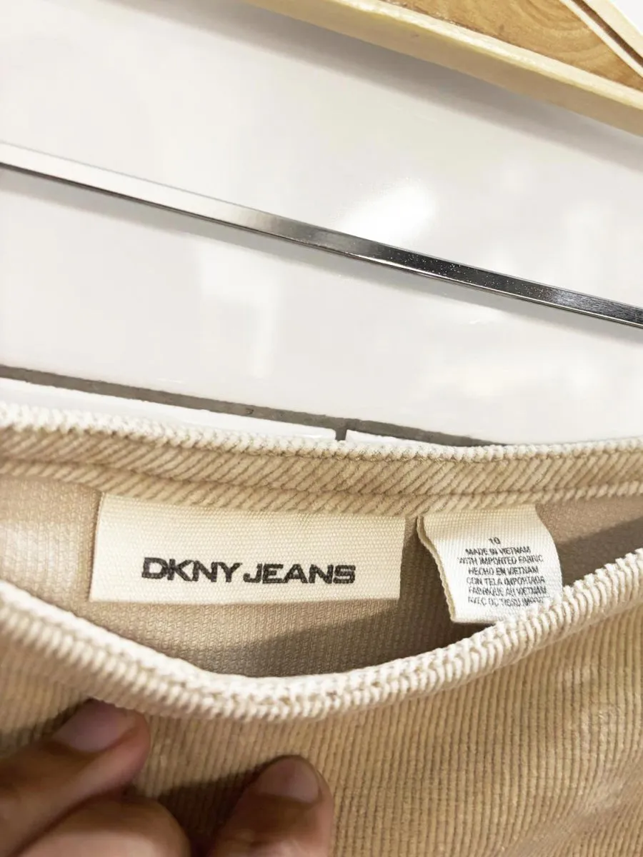 y2k dkny jeans corduroy knee-length skirt sold by Good Market Thrift Store product image thumbnail 5
