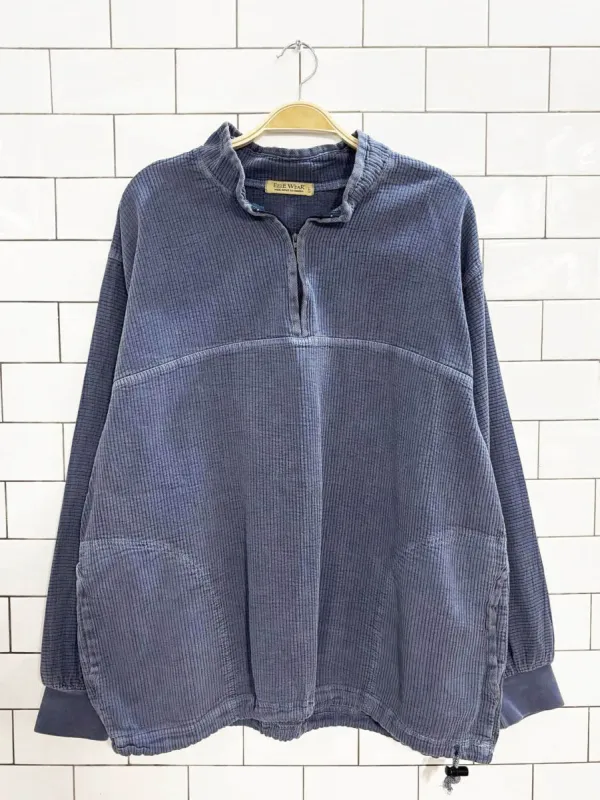 vintage 90s ezze wear ribbed 1/4 zip pullover sold by Good Market Thrift Store