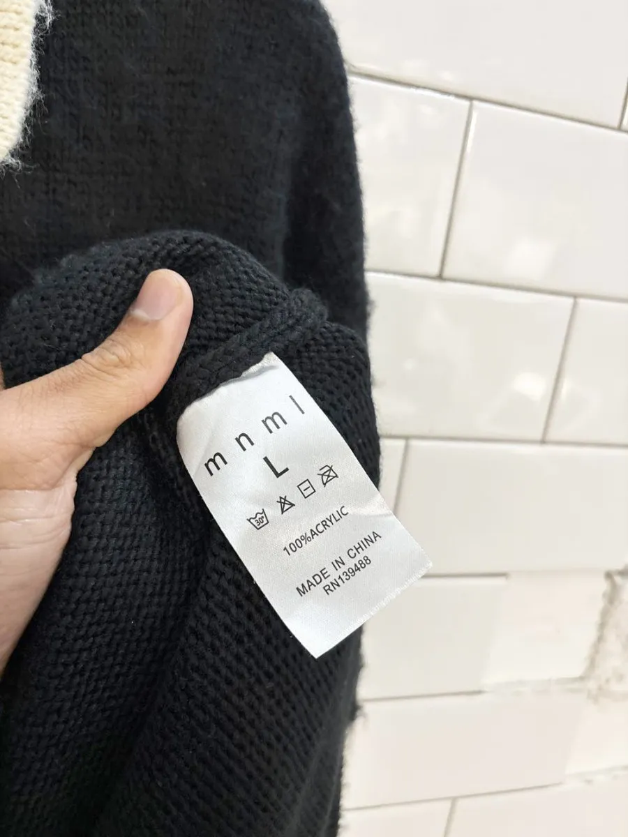 mnml fuzzy knit collared sweater sold by Good Market Thrift Store product image thumbnail 5