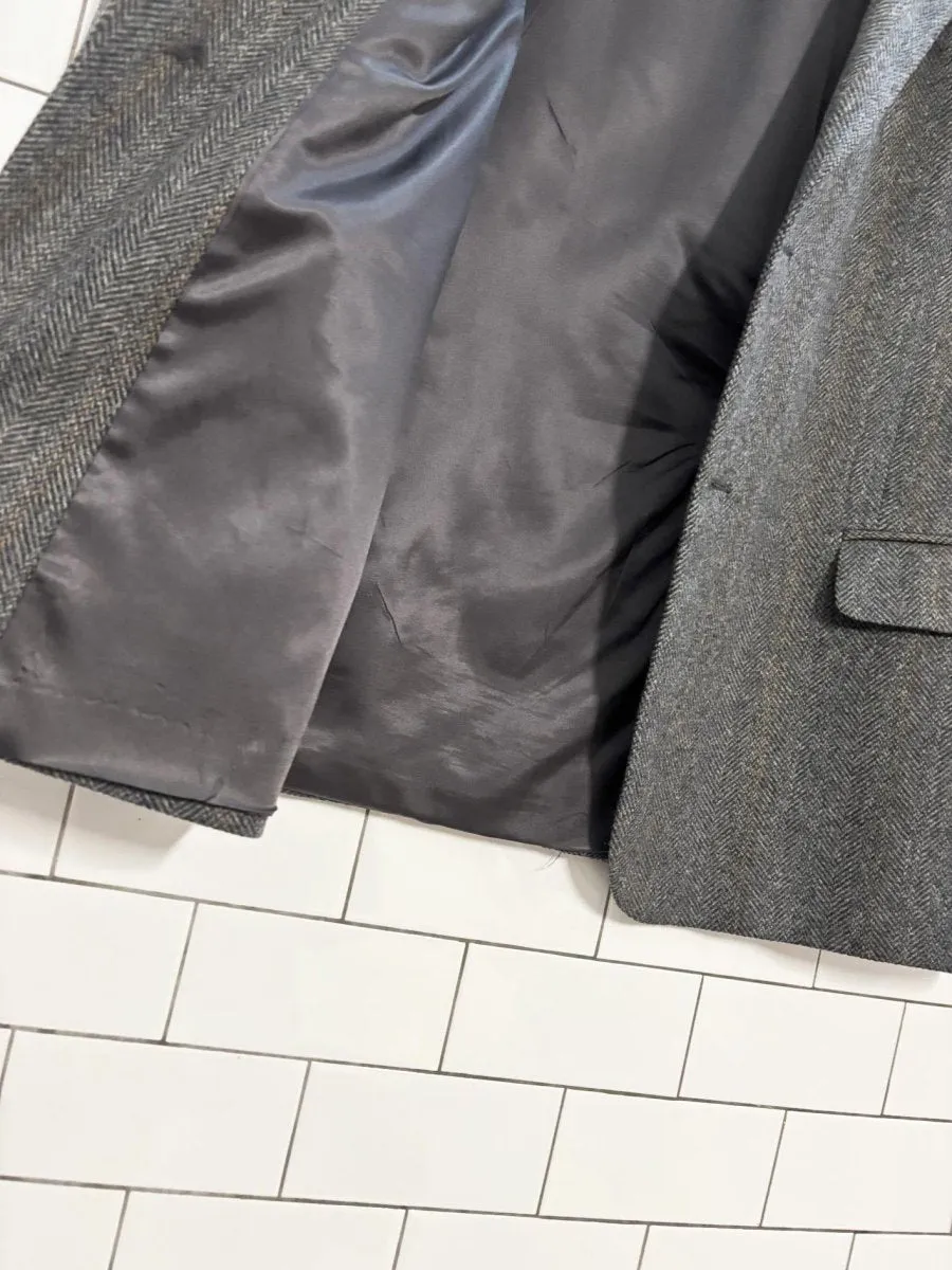 vintage 90s moores lineage 100% wool herringbone blazer sold by Good Market Thrift Store product image thumbnail 4