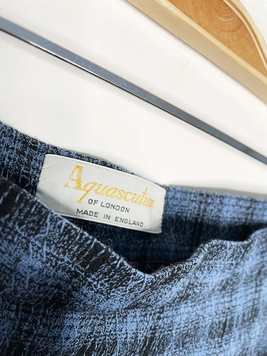 vintage aquascutum woven plaid pleated midi skirt sold by Good Market Thrift Store product image thumbnail 2