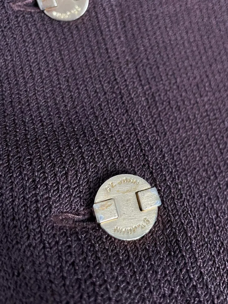 x2 vintage st. john wool-blend knit blazer + skirt set | made in USA sold by Good Market Thrift Store product image thumbnail 3