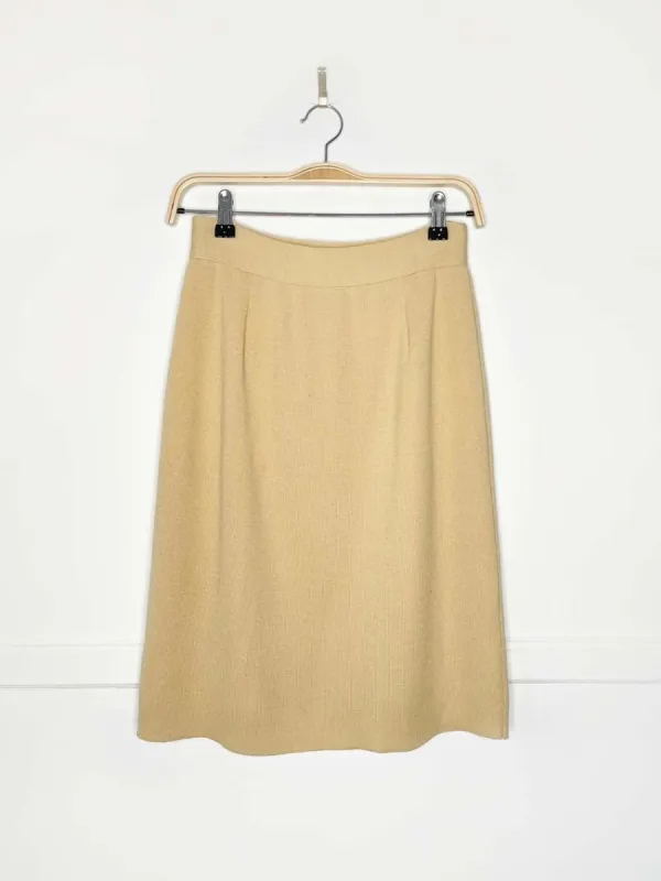 vintage rodier wool-blend knit mini skirt sold by Good Market Thrift Store
