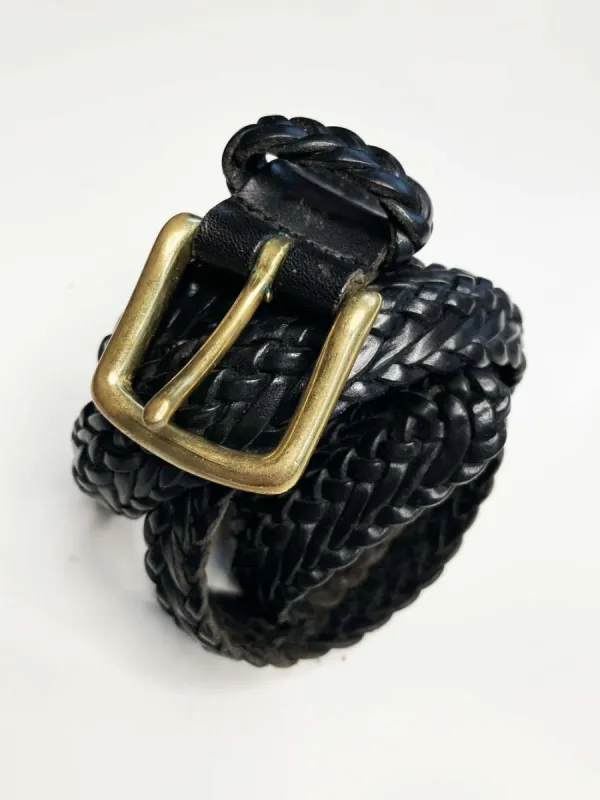 coach braided leather belt | made in Turkey sold by Good Market Thrift Store