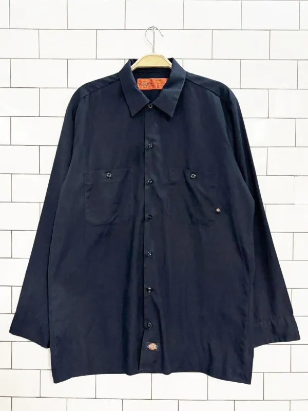 vintage 00s dickies two pocket work shirt sold by Good Market Thrift Store
