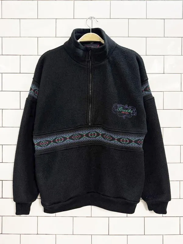 vintage 90s brooks fleece 1/2 zip ski pullover sold by Good Market Thrift Store