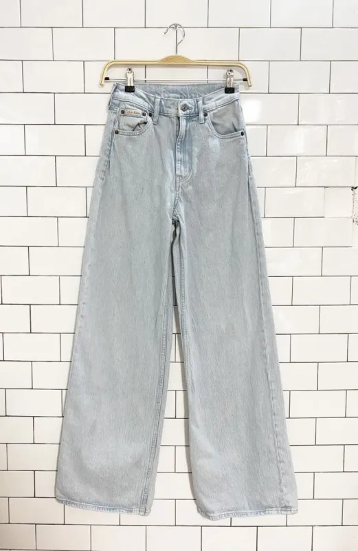calvin klein ultra high wide leg jeans sold by Good Market Thrift Store