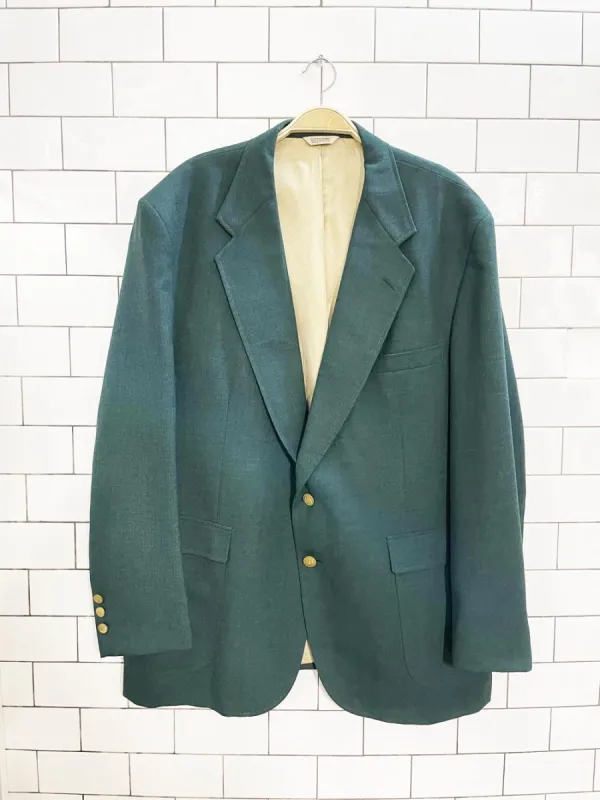 vintage stafford wool-blend crest-button blazer | made in USA sold by Good Market Thrift Store