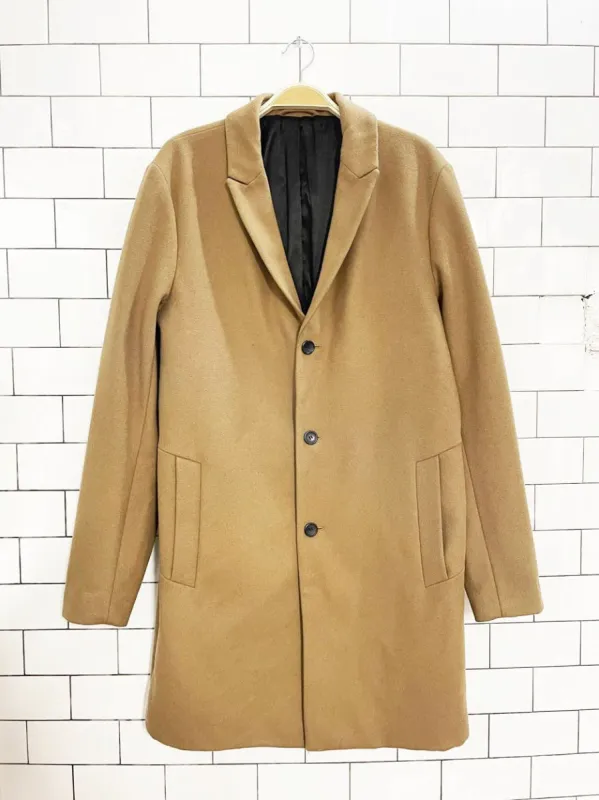 jack & jones wool-blend christian spread collar coat sold by Good Market Thrift Store