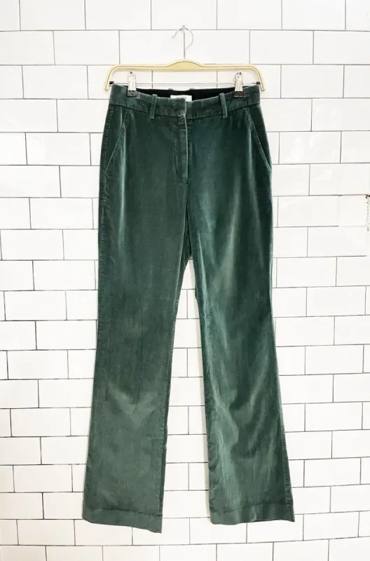 babaton atelier braden velour flare leg trouser | aritzia sold by Good Market Thrift Store