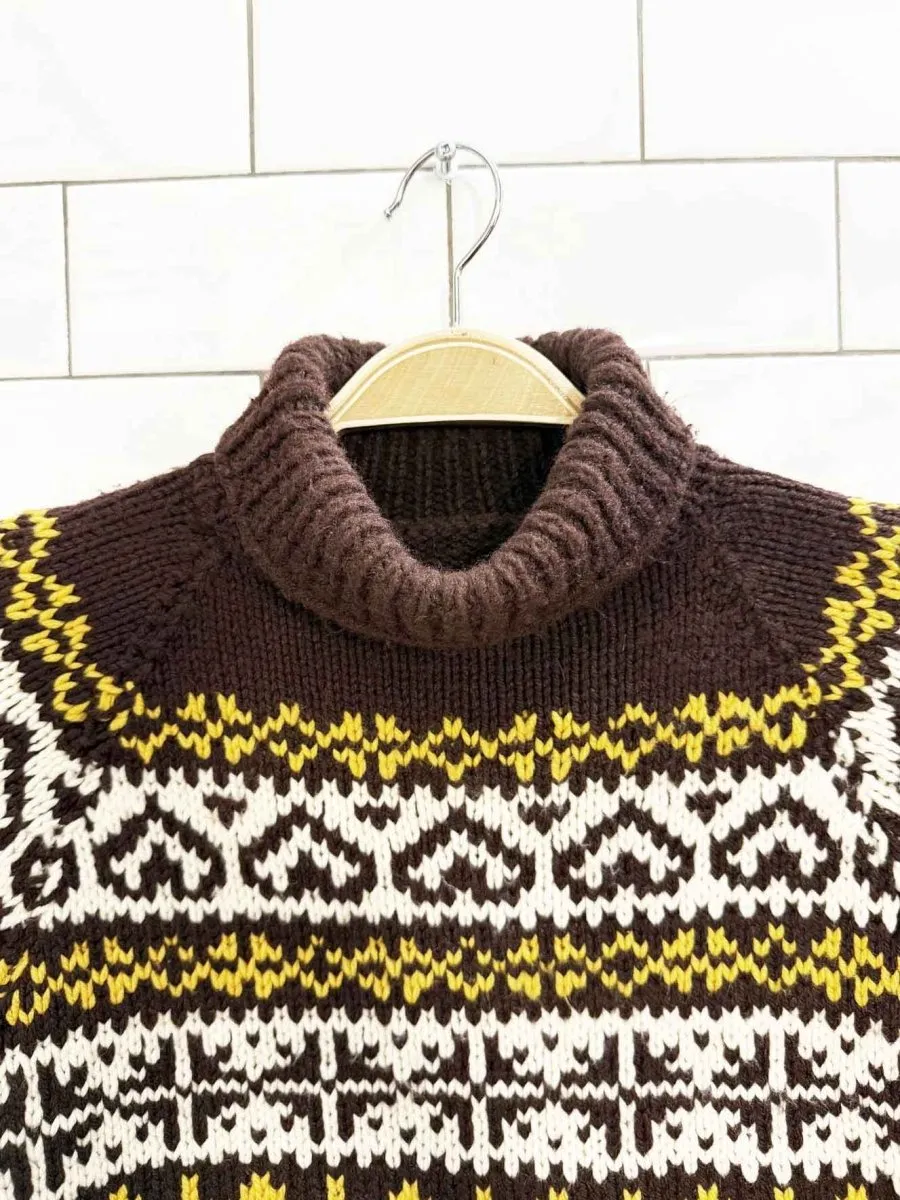 vintage ski chalet fair isle knit turtleneck sold by Good Market Thrift Store product image thumbnail 4