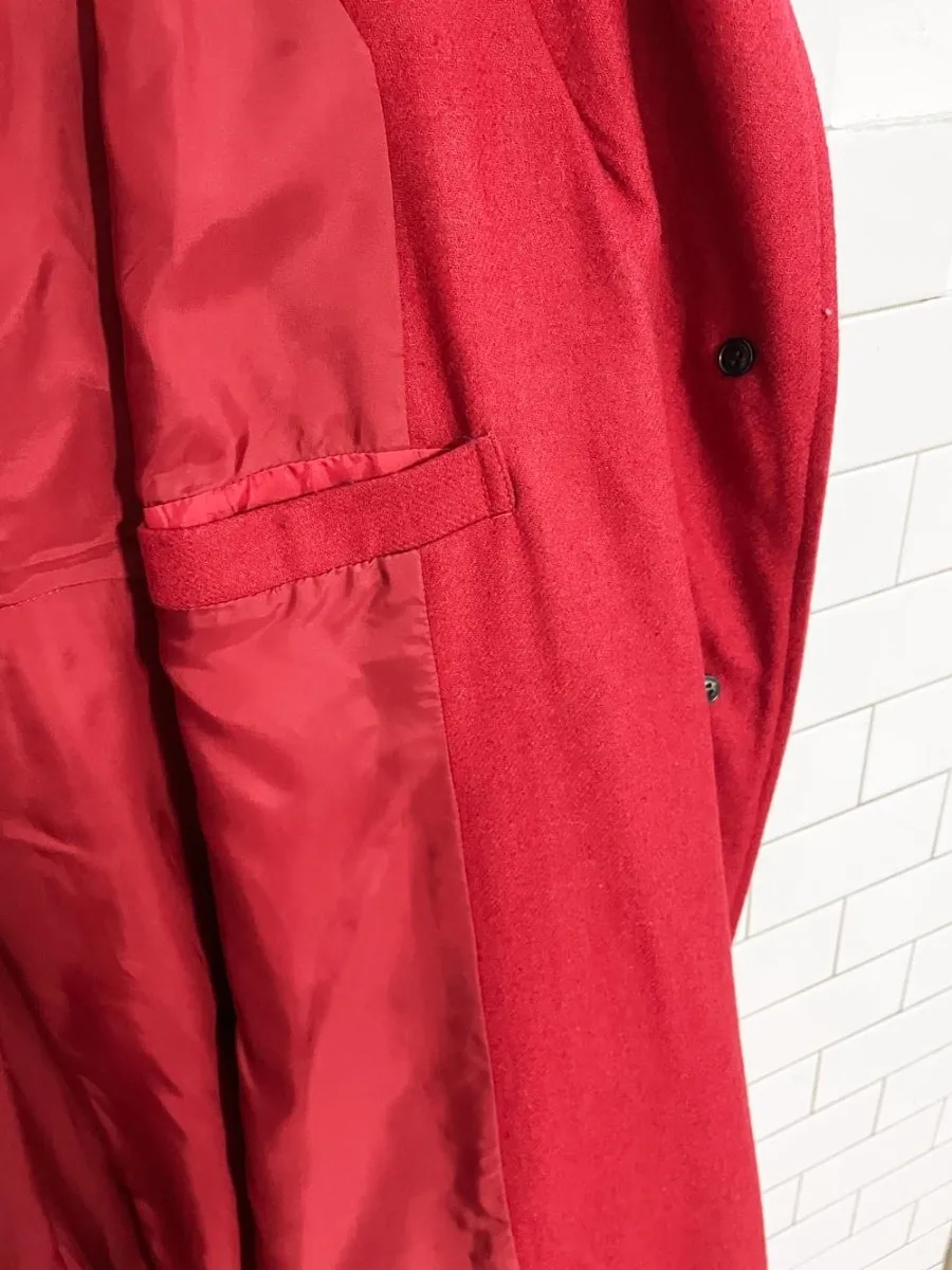 vintage wool raglan sleeve pleat back long coat sold by Good Market Thrift Store product image thumbnail 4