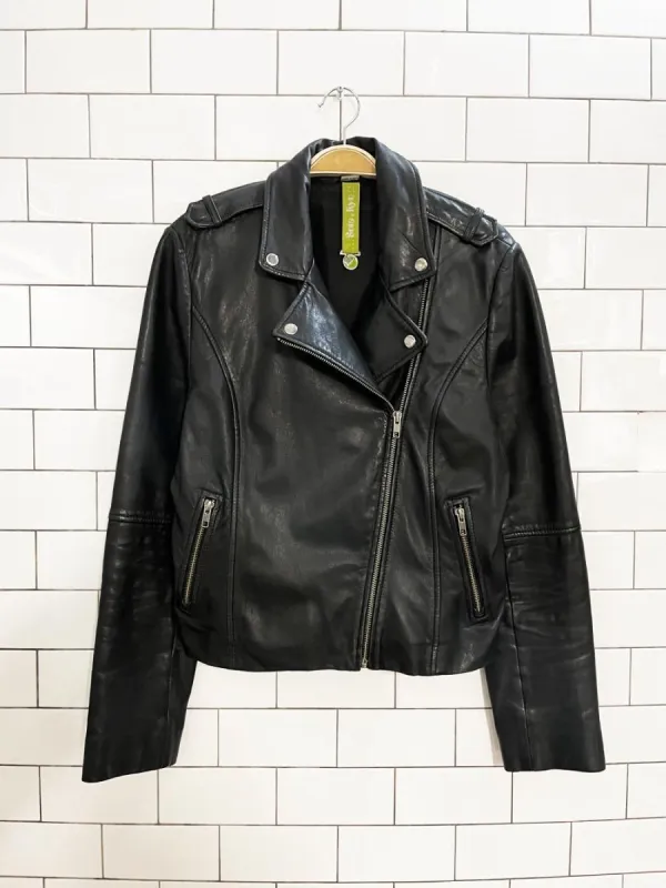 soia & kyo leather biker jacket sold by Good Market Thrift Store