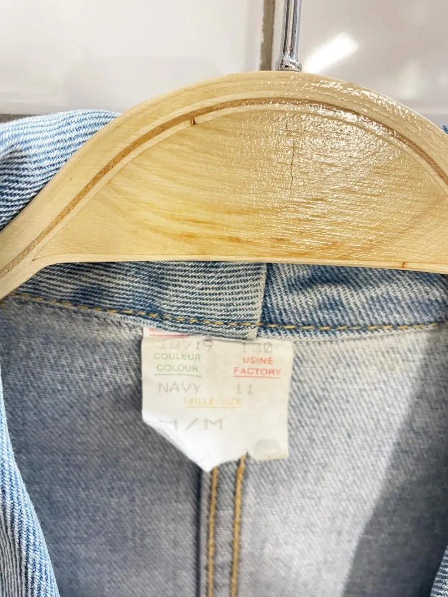 vintage hollywood denim open kimono-style jacket sold by Good Market Thrift Store product image thumbnail 4