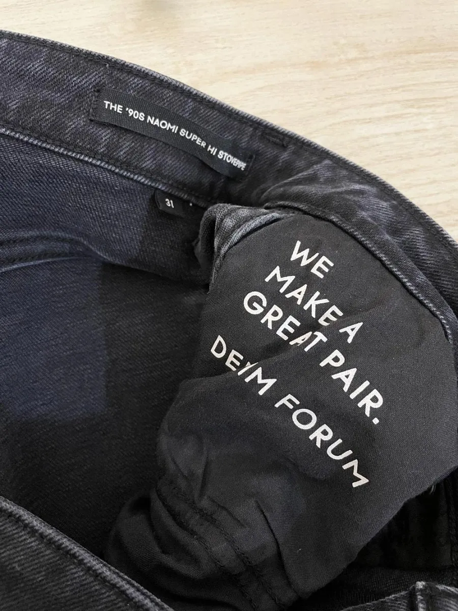 denim forum the 90s naomi super high stovepipe jeans | aritzia sold by Good Market Thrift Store product image thumbnail 5