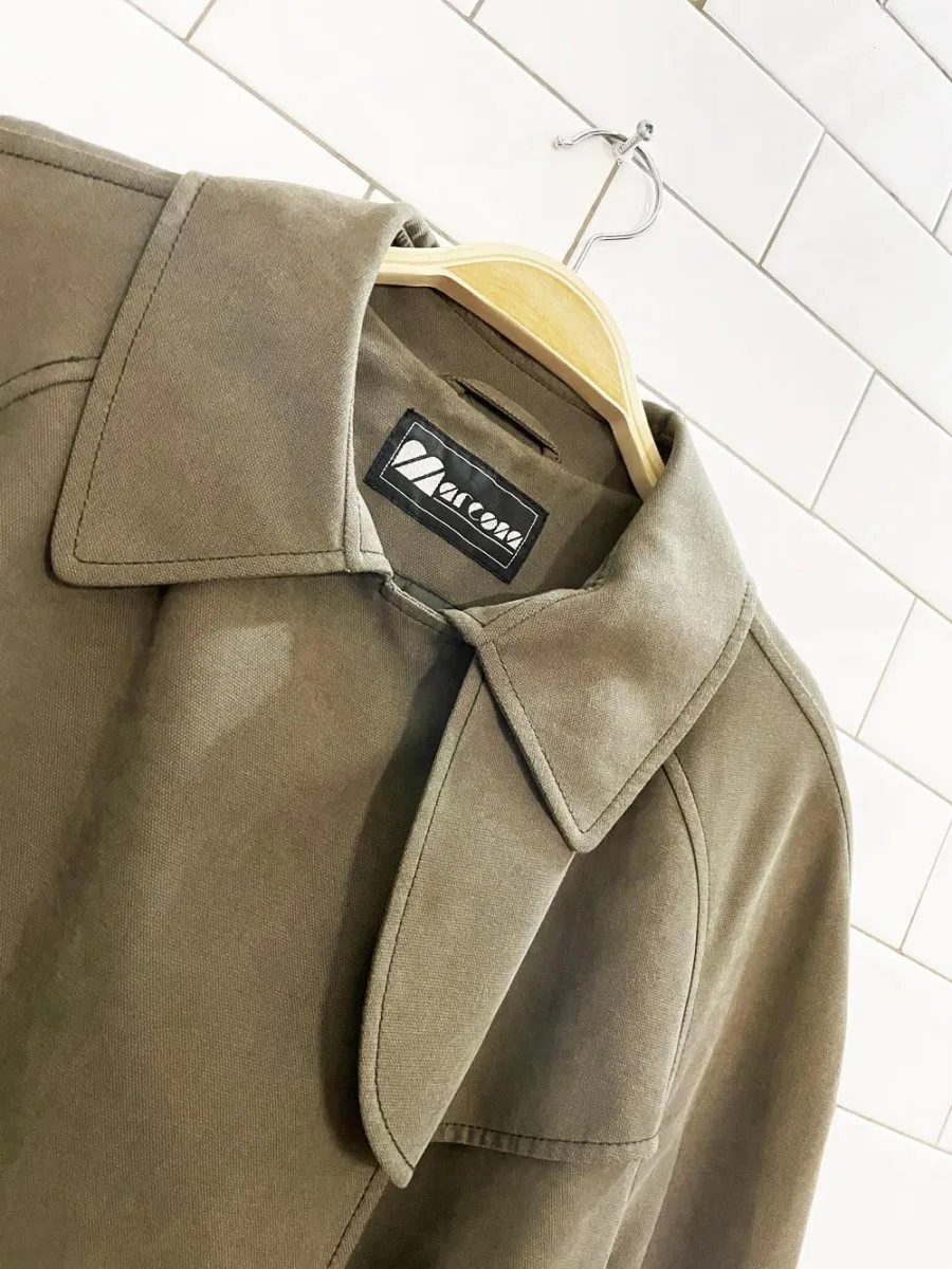 vintage marcona soft touch belted short trench coat sold by Good Market Thrift Store product image thumbnail 2