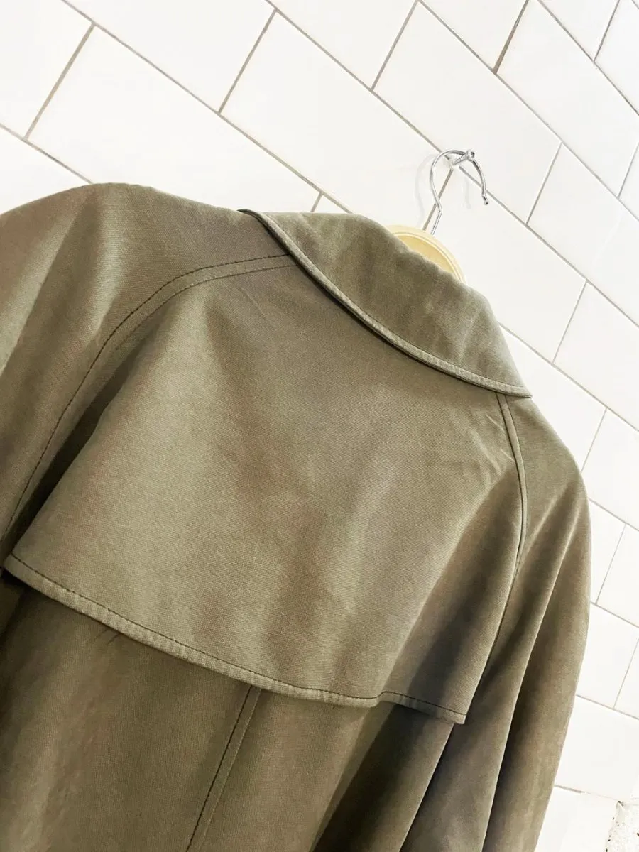 vintage marcona soft touch belted short trench coat sold by Good Market Thrift Store product image thumbnail 3