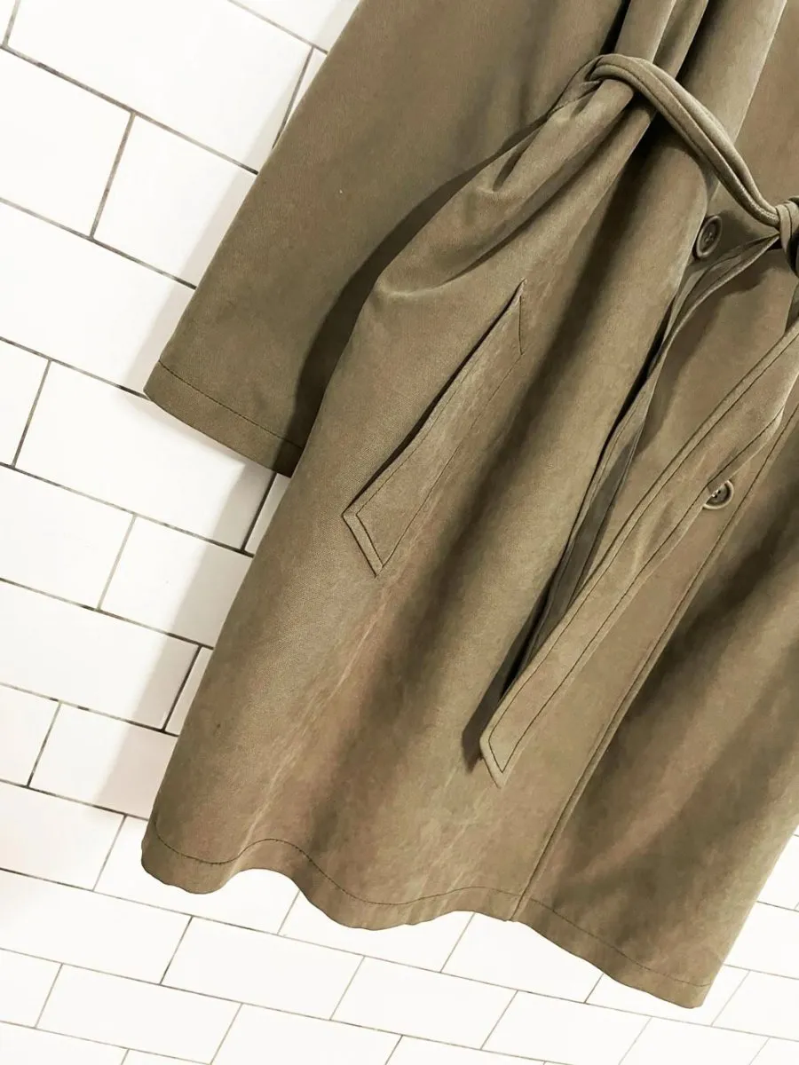 vintage marcona soft touch belted short trench coat sold by Good Market Thrift Store product image thumbnail 4