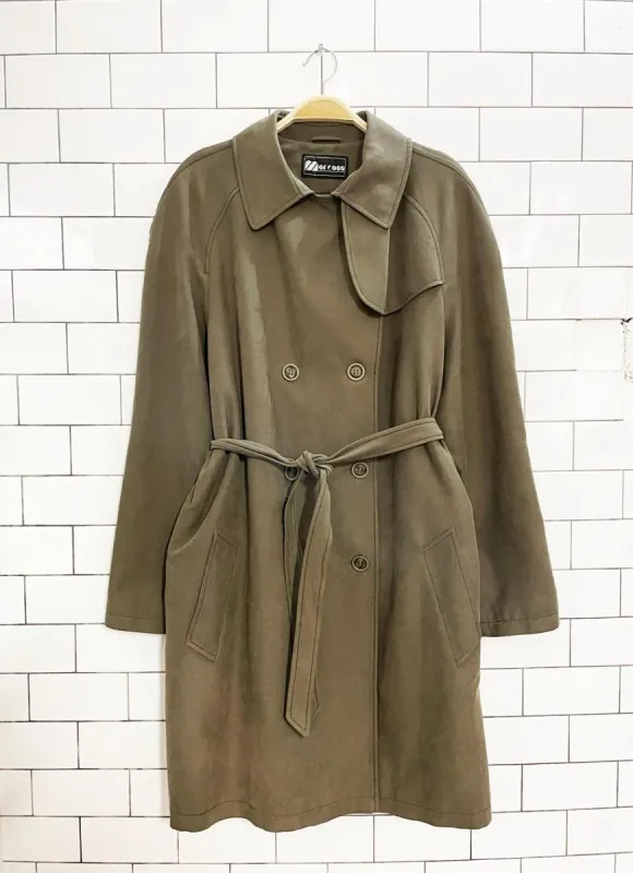 vintage marcona soft touch belted short trench coat sold by Good Market Thrift Store