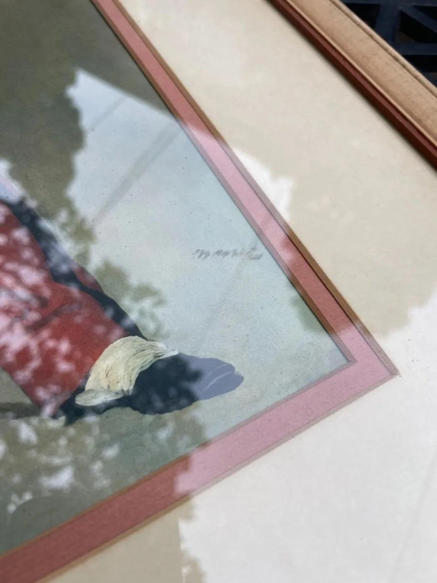 vintage 50s tableau sur toile edouard manet le joueur de fifre reprint | framed sold by Good Market Thrift Store product image thumbnail 3