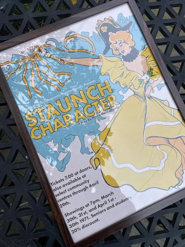 vintage 70s leslieville theatre reprint poster framed sold by Good Market Thrift Store