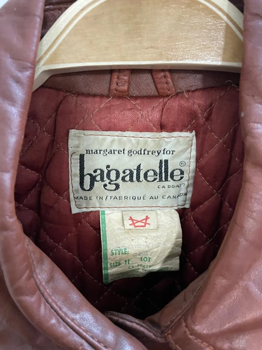 vintage bagatelle utility belted leather trench coat | magaret godfrew sold by Good Market Thrift Store product image thumbnail 4