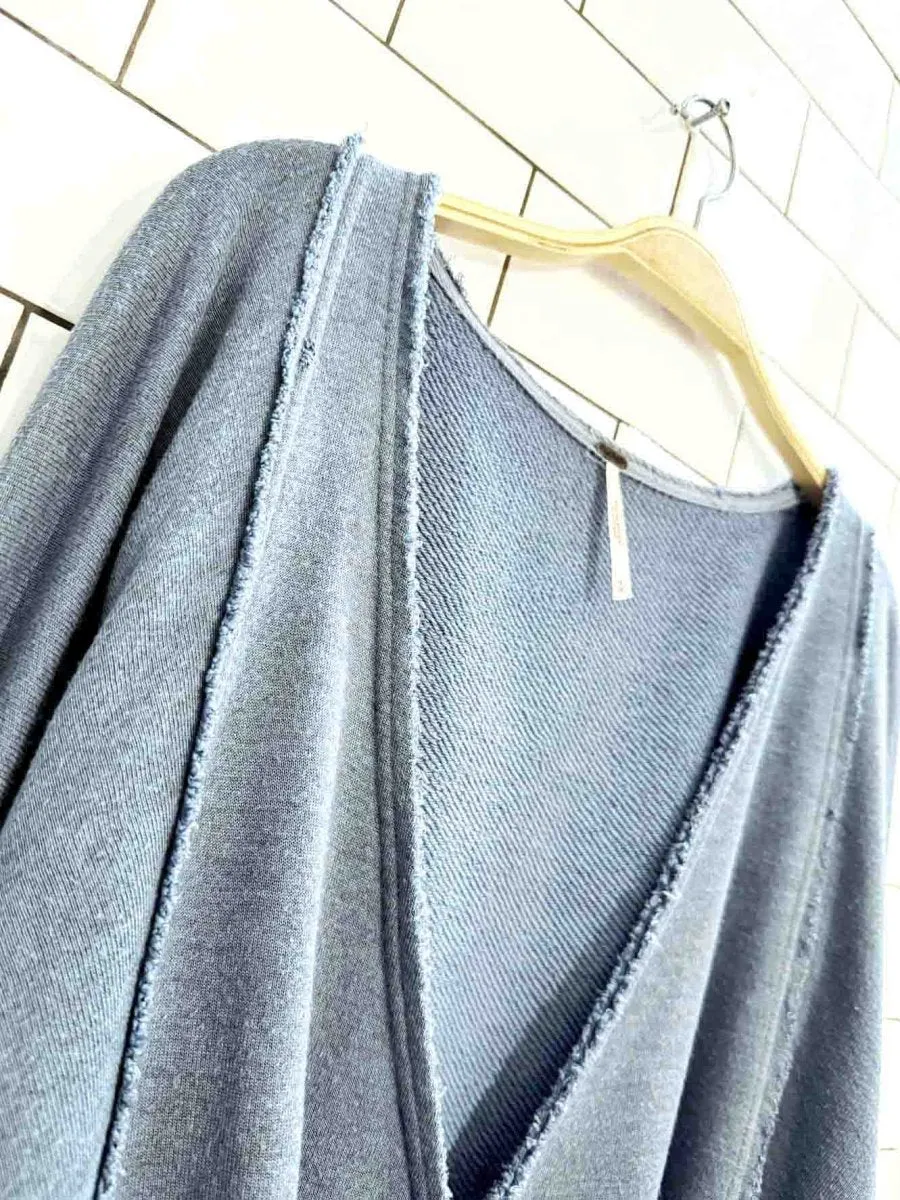 free people hand loose wrap around sweatshirt top sold by Good Market Thrift Store product image thumbnail 4