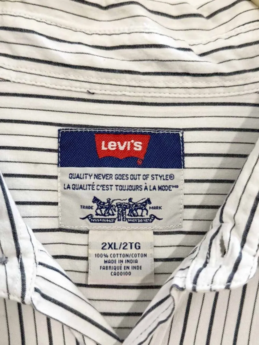 vintage levi's orange tab striped short sleeve shirt sold by Good Market Thrift Store product image thumbnail 4