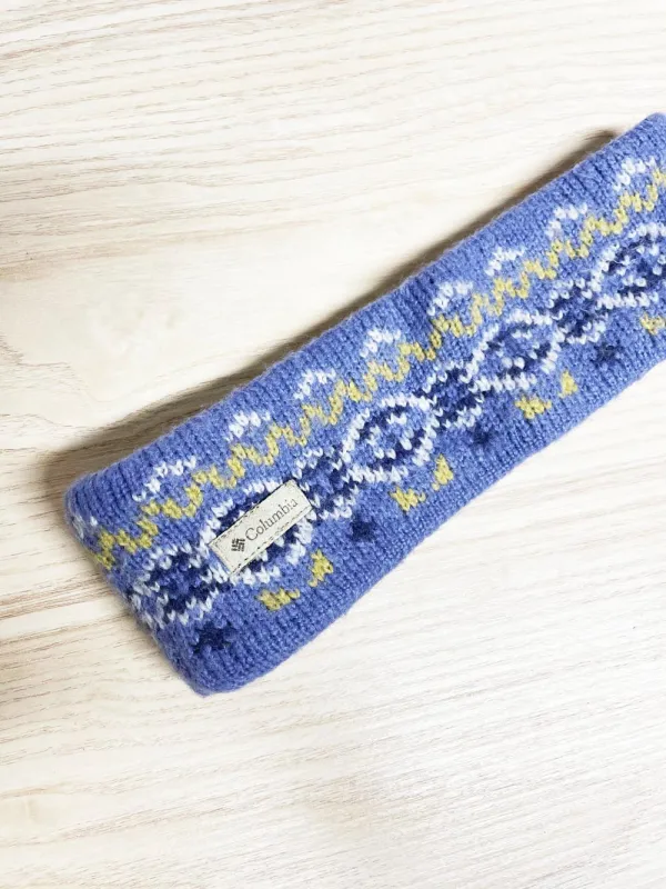 vintage 90s columbia wool-blend nordic knit headband sold by Good Market Thrift Store