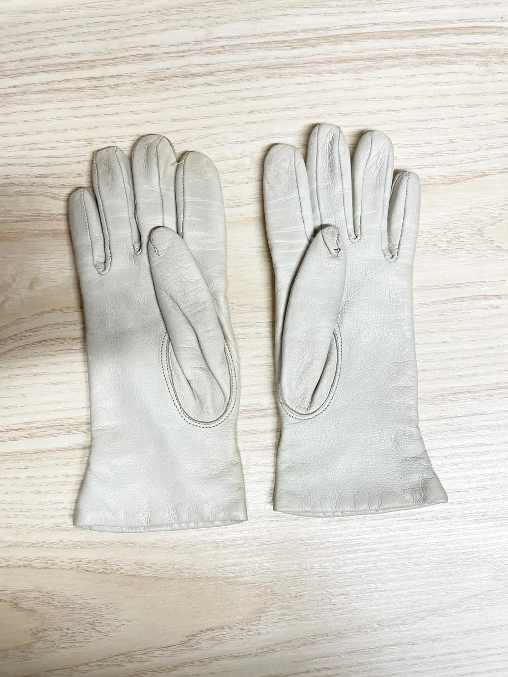 vintage eaton leather gloves | cashmere lining sold by Good Market Thrift Store product image thumbnail 3