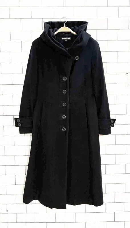 vintage marcona wool-blend hooded long coat sold by Good Market Thrift Store