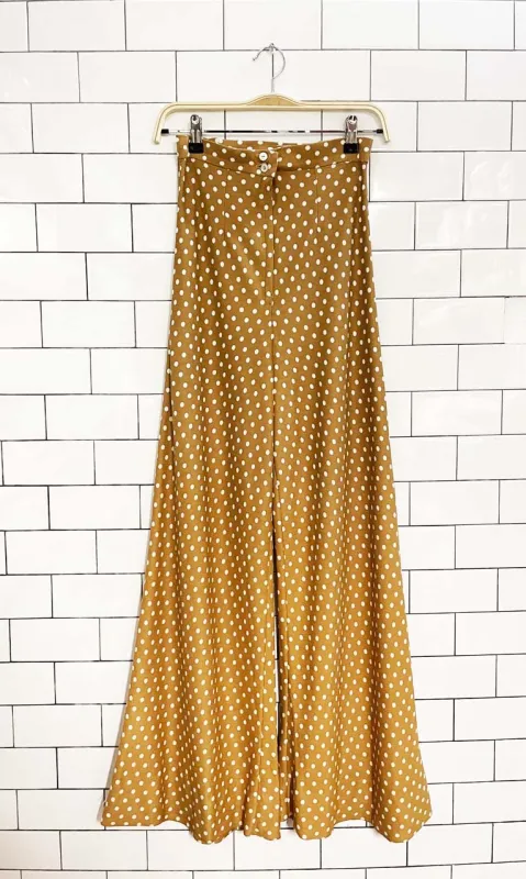 vintage 60s polka dot poly knit super flare pant sold by Good Market Thrift Store