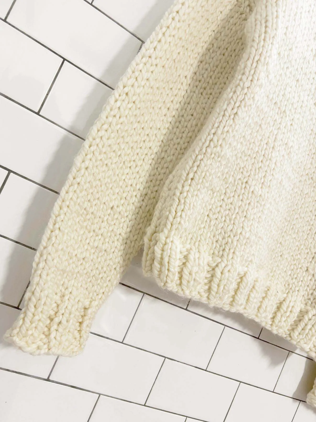 handmade with love wool-blend chunky knit sweater sold by Good Market Thrift Store product image thumbnail 2