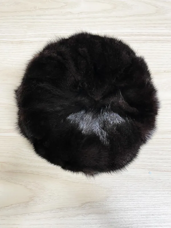 vintage 60s mink fur beret sold by Good Market Thrift Store